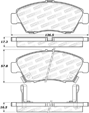 Picture of StopTech Sport Brake Pads w-Shims and Hardware - Front