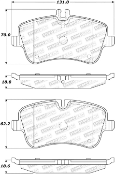 Picture of StopTech Sport Brake Pads w-Shims and Hardware - Rear