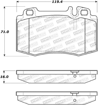Picture of StopTech Sport Brake Pads w-Shims and Hardware - Rear