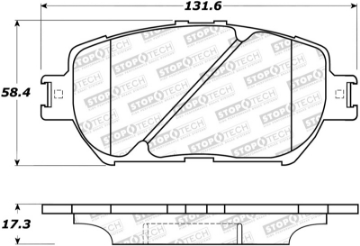 Picture of StopTech Sport Brake Pads w-Shims and Hardware - Rear