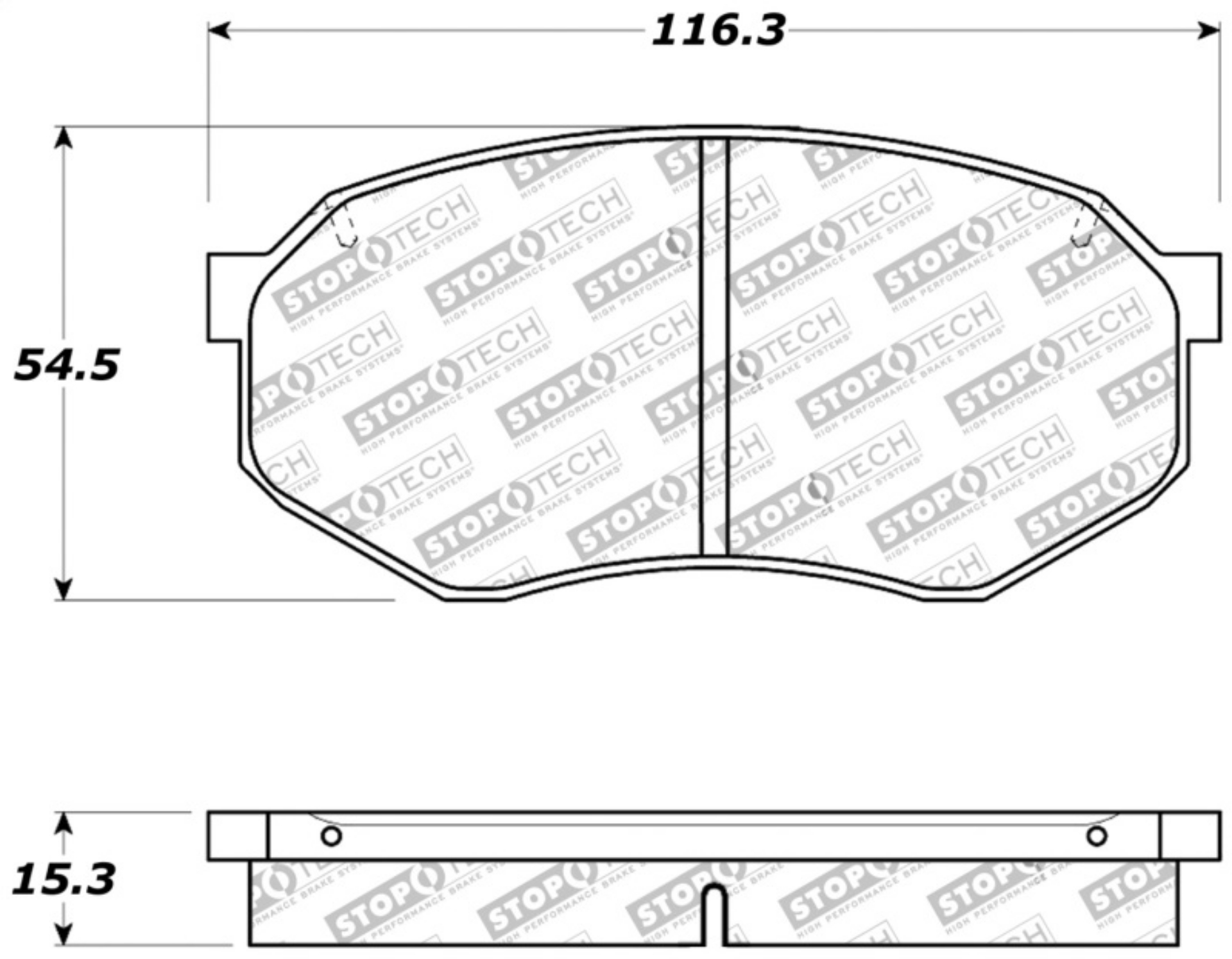 Picture of StopTech Sport Brake Pads w-Shims and Hardware - Rear