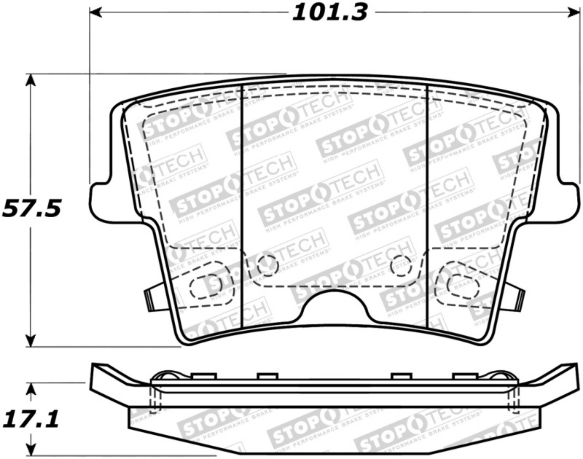 Picture of StopTech Sport Brake Pads w-Shims and Hardware - Rear