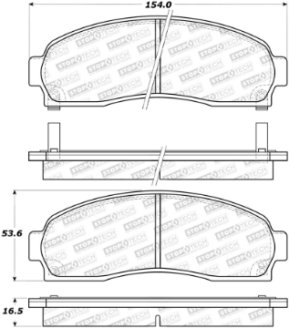 Picture of StopTech Sport Brake Pads w-Shims and Hardware - Rear