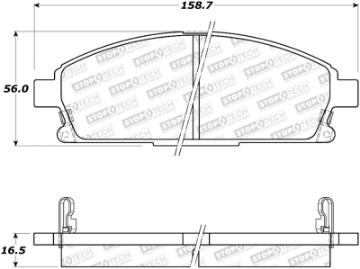 Picture of StopTech Sport Brake Pads w-Shims and Hardware - Rear