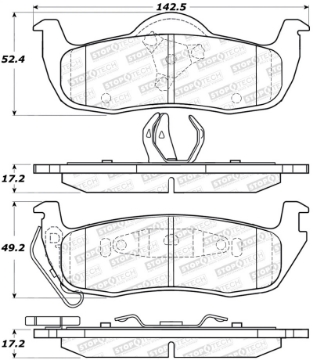 Picture of StopTech Sport Brake Pads w-Shims and Hardware - Rear