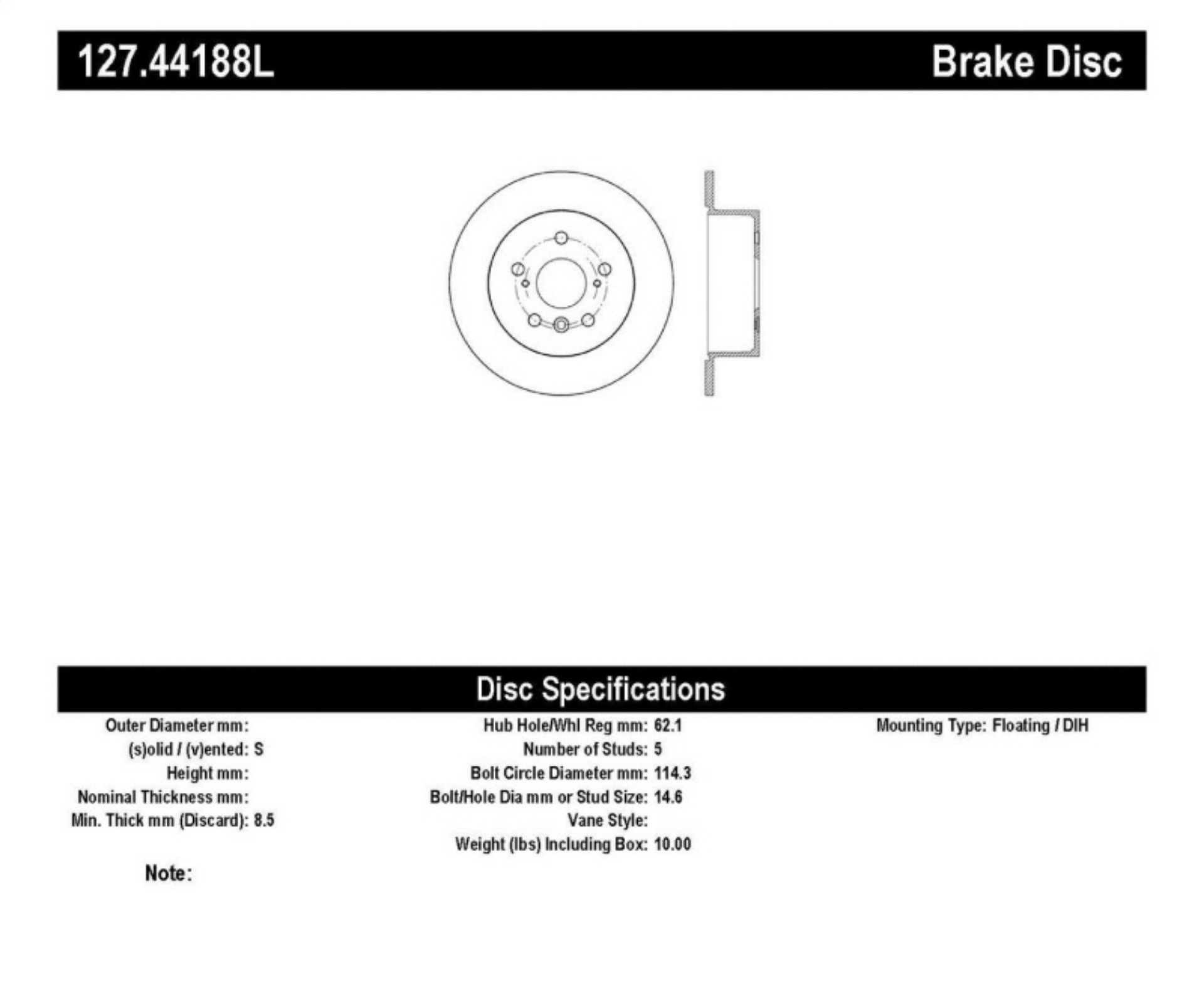 Picture of StopTech Sport Drilled & Slotted Rotor - Rear Left