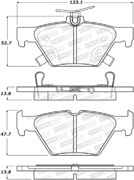 Picture of StopTech 16-21 WRX Street Brake Pads - Rear