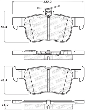 Picture of StopTech Street Brake Pads w-Shims & Hardware - Rear