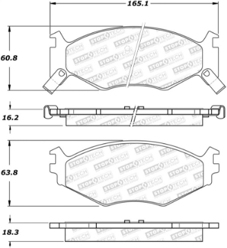 Picture of StopTech Street Brake Pads - Front
