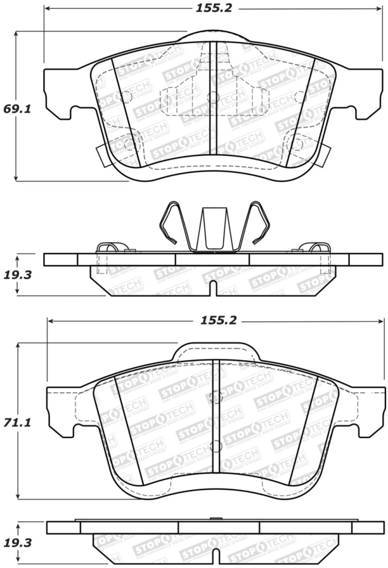 Picture of StopTech Street Brake Pads - Front-Rear