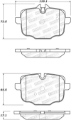 Picture of StopTech 11-17 BMW 530i Street Brake Pads w-Shims & Hardware - Rear