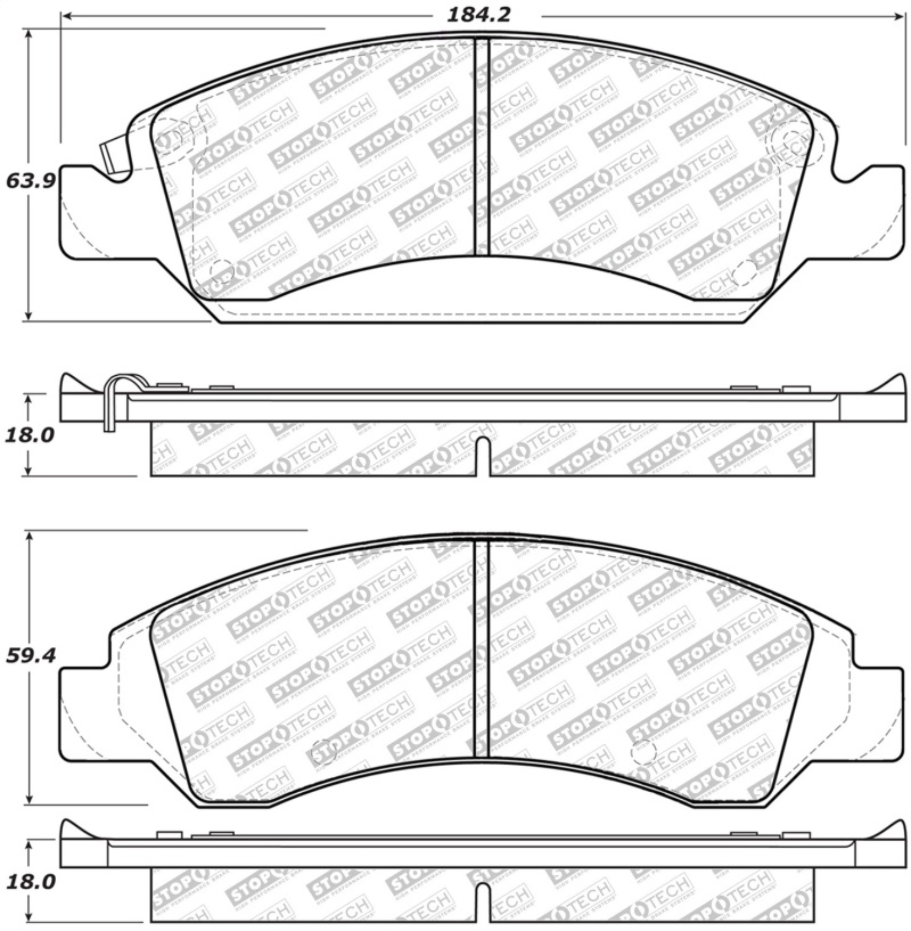 Picture of StopTech Street Select Brake Pads - Front-Rear