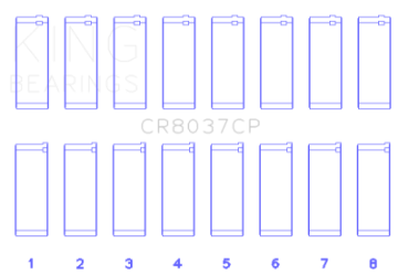 Picture of King Engine Bearings 01-09 GM Duramax 6-6L A Rod Size +-25mm Connecting Rod Bearing Set