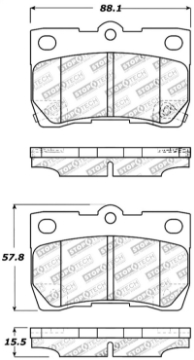 Picture of StopTech Performance 06 Lexus GS300-430 - 07-08 GS350 - 06-08 IS250-350 Rear Brake Pads