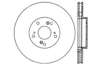 Picture of StopTech 02-06 Acura RSX Type S - 06-09 Honda Civic Si Slotted & Drilled Left Front Rotor