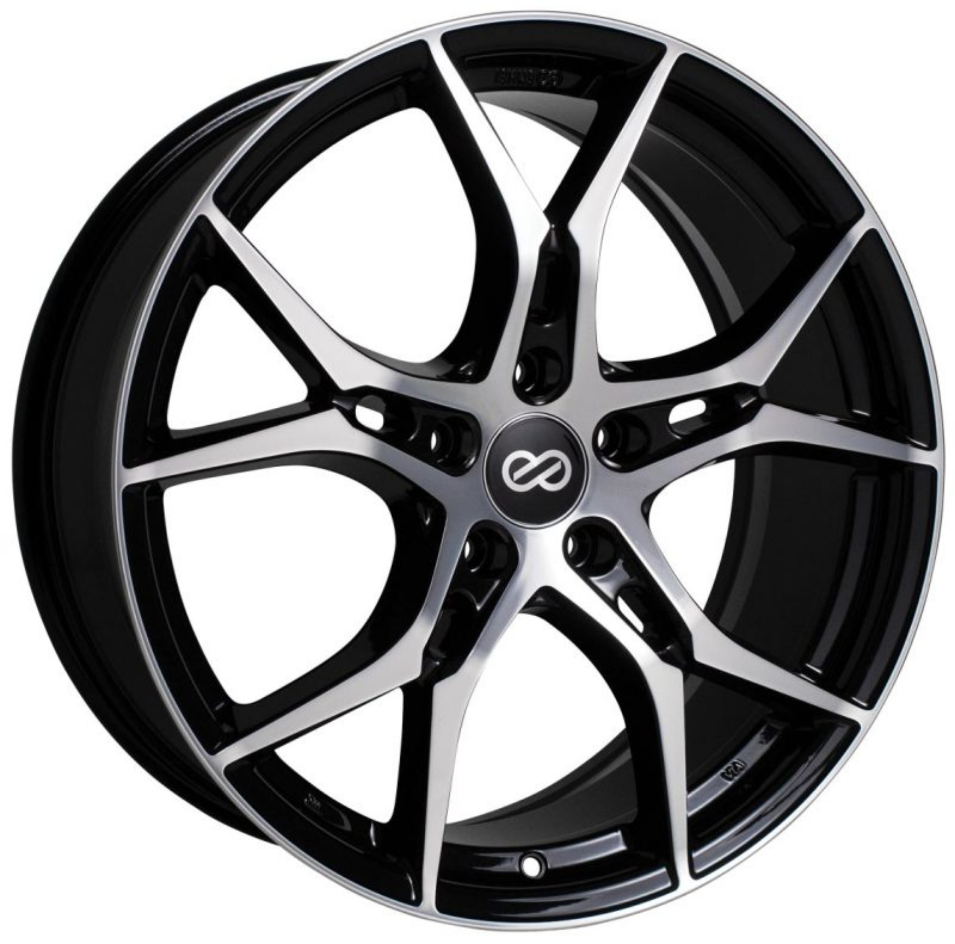 Picture of Enkei Vulcan 18X8-0 35mm Offset 5x114-3 Bolt 72-6mm Bore Black Machined Wheel