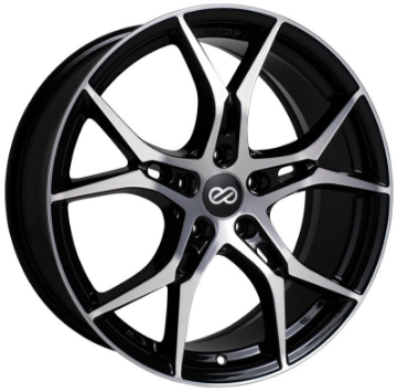 Picture of Enkei Vulcan 18X8-0 35mm Offset 5x114-3 Bolt 72-6mm Bore Black Machined Wheel