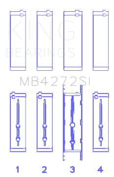 Picture of King Engine Bearings Holden Alloytec 175-190 Crankshaft Main Bearing Set