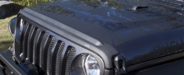 Picture of AVS 2018+ Jeep Wrangler JL 2dr-4dr Aeroskin II Textured Low Profile Hood Shield - Black
