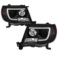 Picture of Spyder Toyota Tacoma 05-11 Projector Headlights - Light Bar DRL - Black PRO-YD-TT05V2-LB-BK