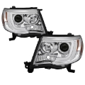 Picture of Spyder Toyota Tacoma 05-11 Projector Headlights - Light Bar DRL - Chrome PRO-YD-TT05V2-LB-C