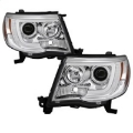 Picture of Spyder Toyota Tacoma 05-11 Projector Headlights - Light Bar DRL - Chrome PRO-YD-TT05V2-LB-C
