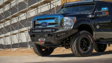 Picture of Addictive Desert Designs 11-16 Ford F-250 Super Duty HoneyBadger Front Bumper w- Winch Mount