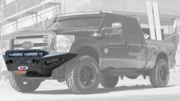 Picture of Addictive Desert Designs 11-16 Ford F-250 Super Duty HoneyBadger Front Bumper w- Winch Mount