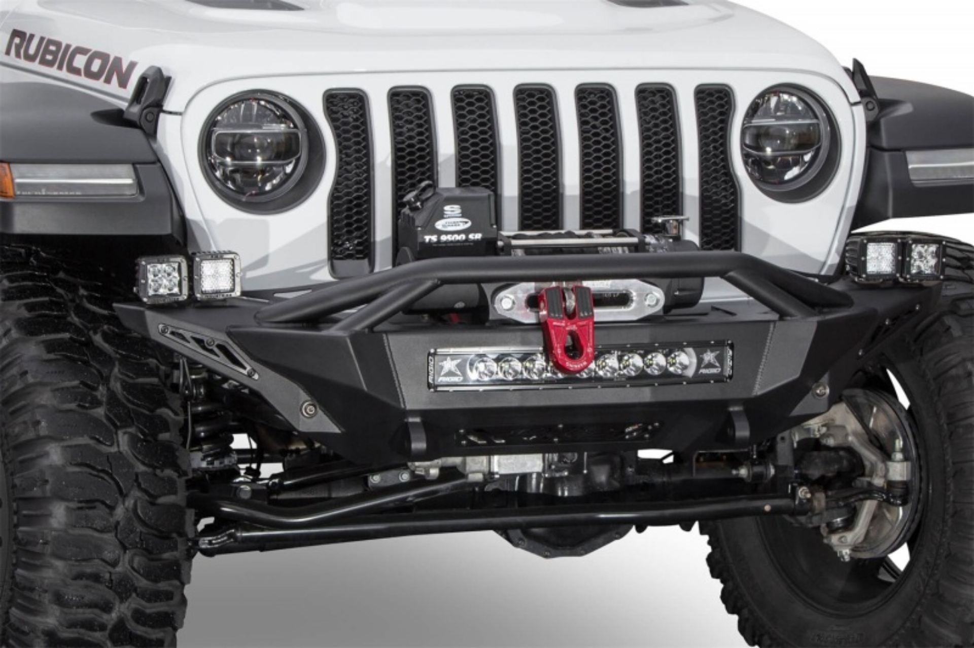 Picture of Addictive Desert Designs 2018 Jeep Wrangler JL Stealth Fighter Front Bumper w- Winch Mounts