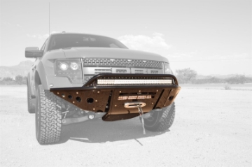 Picture of Addictive Desert Designs 10-14 Ford F-150 Raptor Stealth Front Bumper w- Winch Mount