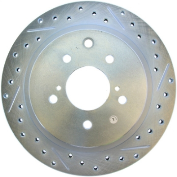 Picture of StopTech 89-96 Nissan 300ZX Select Sport Slotted & Drilled Left Rear Brake Rotor
