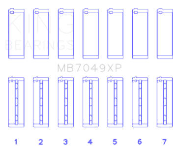 Picture of King Engine Bearings Toyota 1FZFE Size -025 Oversized Performance Main Bearing Set
