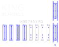 Picture of King Engine Bearings Subaru FA20 FB20 Performance Tri-Metal Main Bearing Set - Size +-025mm
