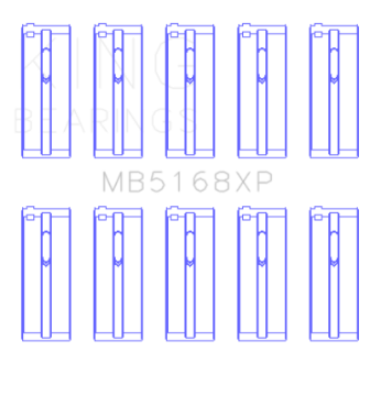 Picture of King Engine Bearings Honda H22 50mm Journal Crankshaft Main Bearing Set Size -025