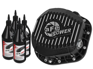 Picture of aFe Pro Series Rear Diff Cover Kit Black w- Gear Oil 86-16 Ford F-250-F-350 V8 7-3L-6-0L-6-4L-6-7L