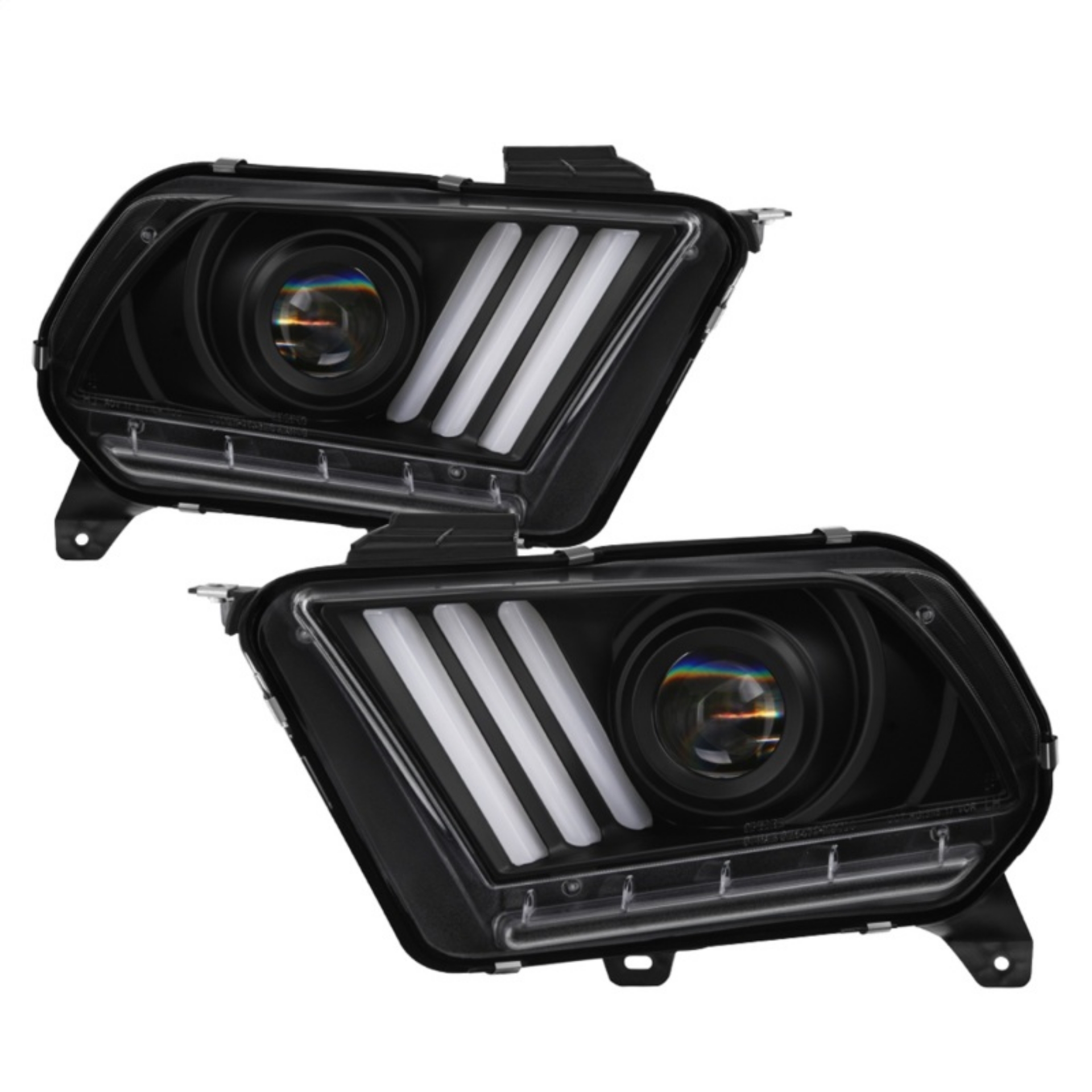 Picture of Spyder Ford Mustang 10-13 Projector Headlights - HID Model Only - Black PRO-YD-FM2010V2-HID-BK