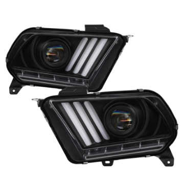 Picture of Spyder Ford Mustang 10-13 Projector Headlights - HID Model Only - Black PRO-YD-FM2010V2-HID-BK