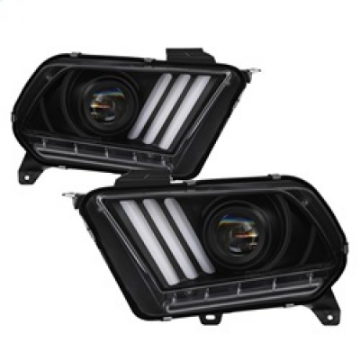 Picture of Spyder Ford Mustang 10-13 Projector Headlights - HID Model Only - Black PRO-YD-FM2010V2-HID-BK