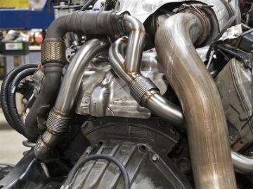 Picture of aFe Twisted Steel Power Package Up-Pipes - Manifold 08-10 Ford Diesel Trucks V8 6-4L td