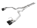 Picture of AWE Tuning 2018+ Ford Mustang GT S550 Cat-back Exhaust - Track Edition Quad Diamond Black Tips