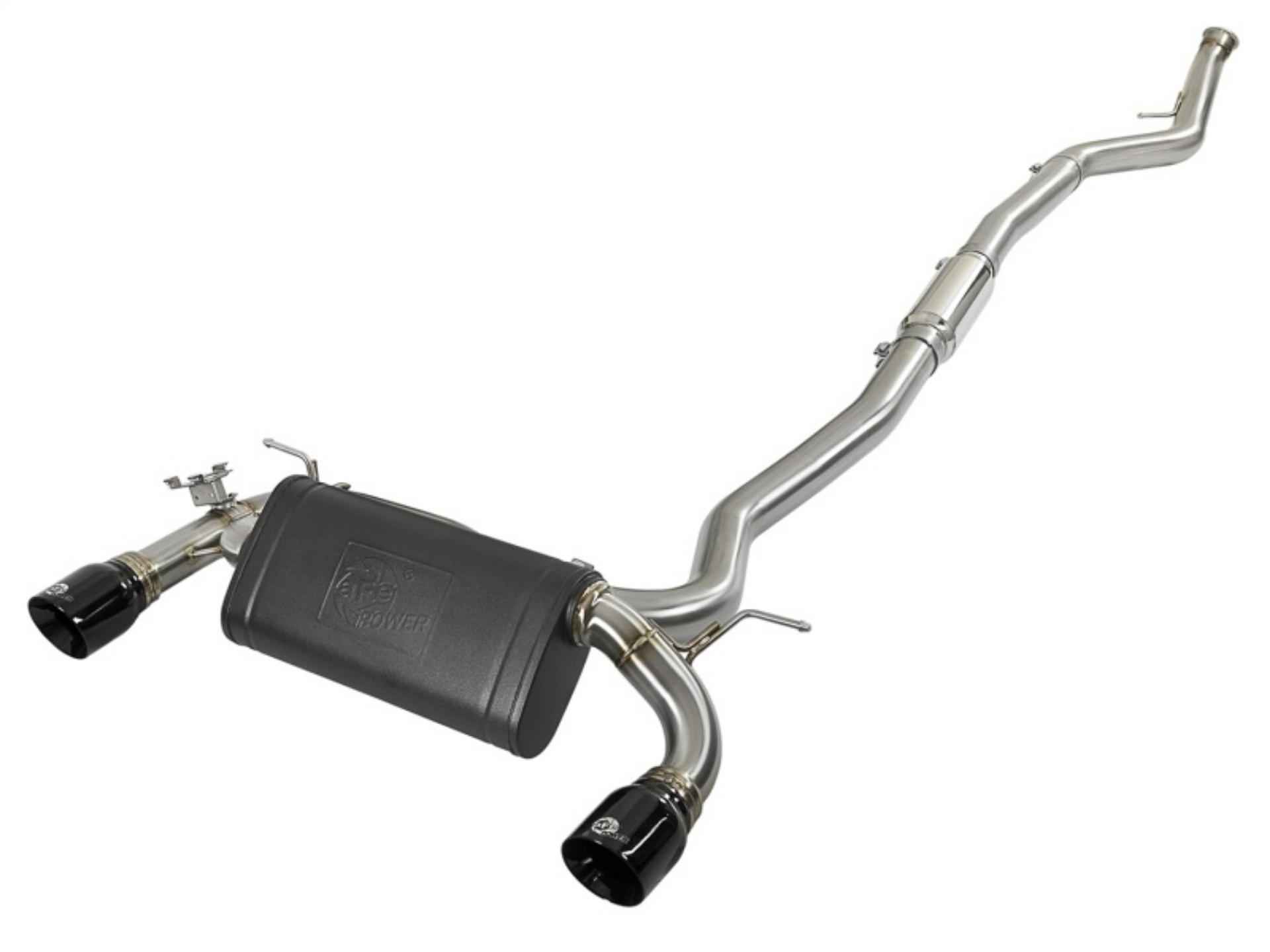 Picture of aFe MACH Force-Xp 3in 304 SS Cat-Back Exhaust w- Black Tips 12-15 BMW 335i F30 L6 3-0L t N55
