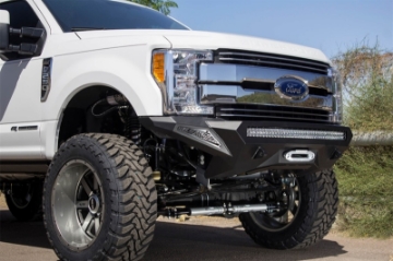 Picture of Addictive Desert Designs 17-18 Ford F-250 Super Duty Stealth Fighter Front Bumper w- Winch Mounts