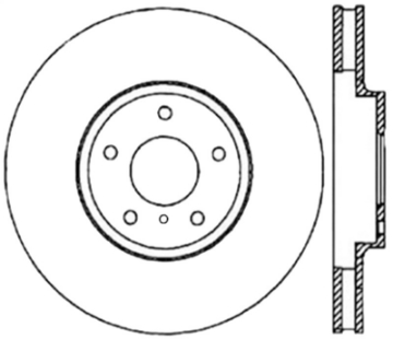 Picture of StopTech 06-18 Nissan Maxima SportStop Cryo Slotted & Drilled Front Left Rotor