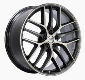 Picture of BBS CC-R 19x8 5x120 ET45 Satin Graphite Diamond Cut Polished Rim Protector Wheel -82mm PFS Required