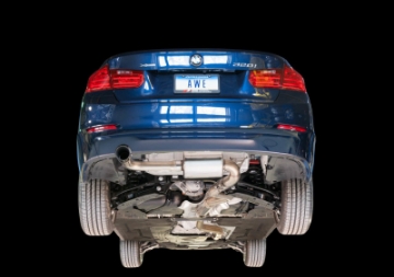 Picture of AWE Tuning 13-18 BMW 320i F30 Touring Edition Exhaust w- Performance Mid Pipe - Diamond Blk Tips