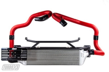 Picture of Turbo XS FMIC 2015-2017 Subaru STi - Wrinkle Red Pipes