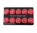Picture of NRG Fender Washer Kit w-Color Matched M6 Bolt Rivets For Plastic Red - Set of 10