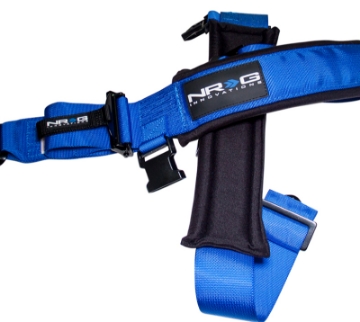 Picture of NRG SFI 16-1 5PT 3in- Seat Belt Harness - Latch Link - Blue