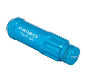 Picture of NRG 700 Series M12 X 1-25 Steel Lug Nut w-Dust Cap Cover Set 21 Pc w-Locks & Lock Socket - Blue