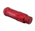 Picture of NRG 700 Series M12 X 1-5 Steel Lug Nut w-Dust Cap Cover Set 21 Pc w-Locks & Lock Socket - Red